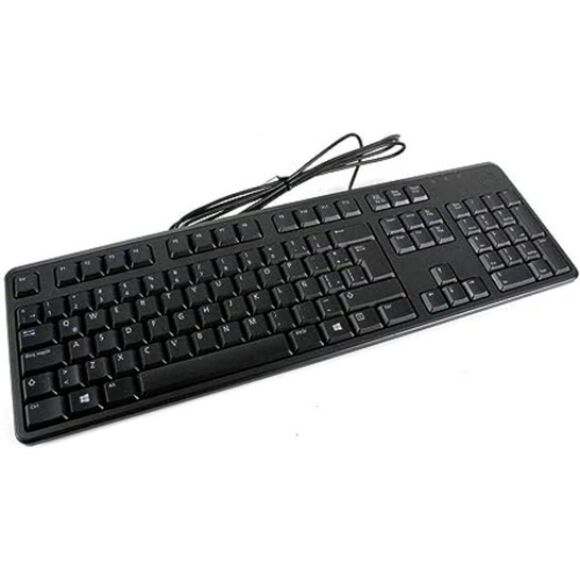 Dell 1293 BC76167 Black Wired USB Slim Multimedia PC Desktop Keyboard NS360 - Picture 1 of 2